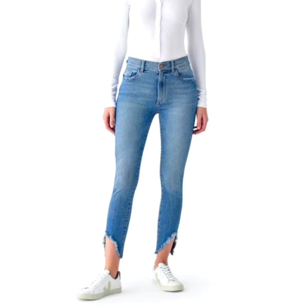 NWT$209 DL1961 Farrow High Rise Cropped Ankle Skinny Jeans in Monterio Sz 30 - Picture 1 of 16